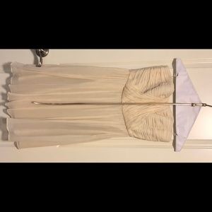 Donna Morgan Strapless Chiffon Cocktail Dress